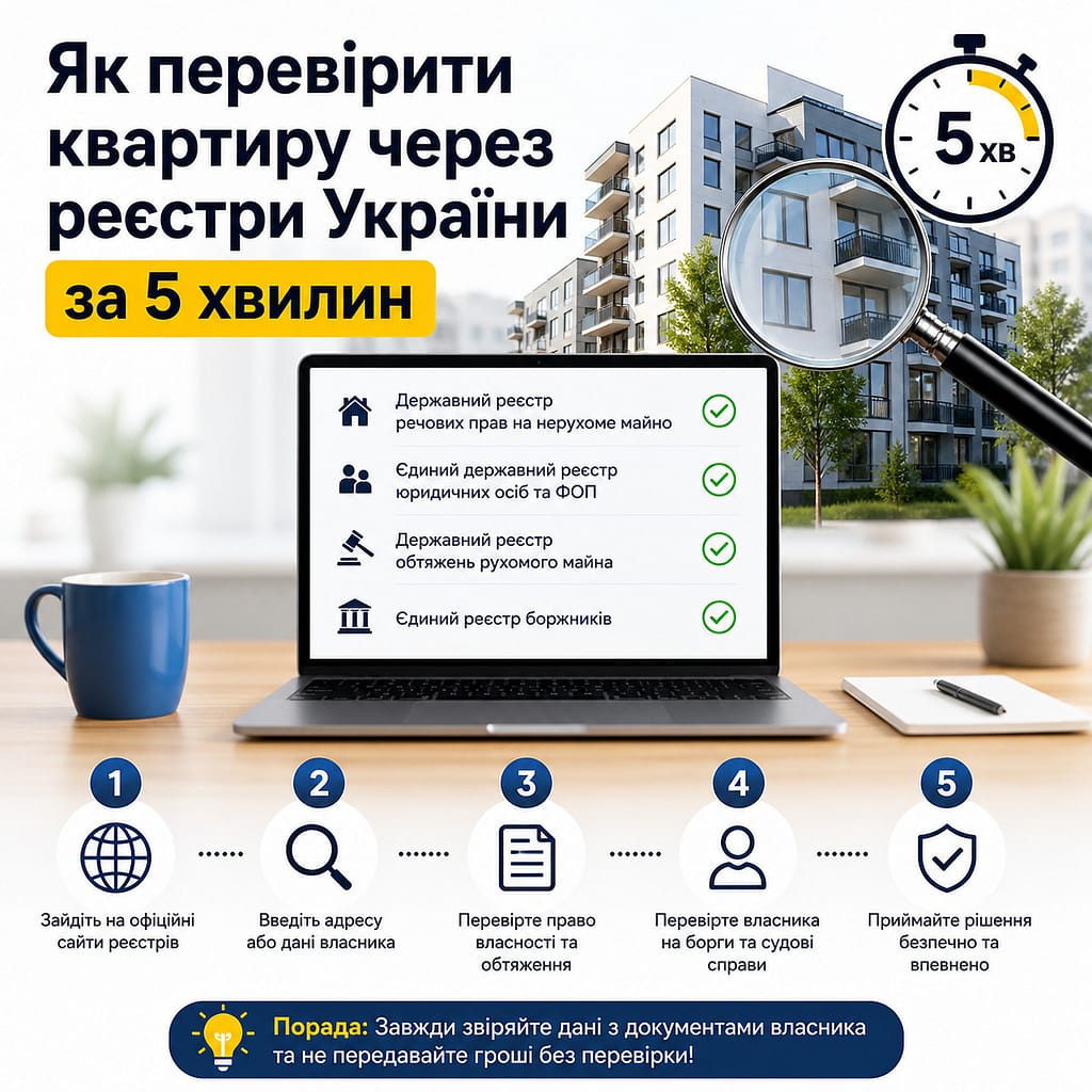 Як перевірити квартиру через реєстри України за 5 хвилин